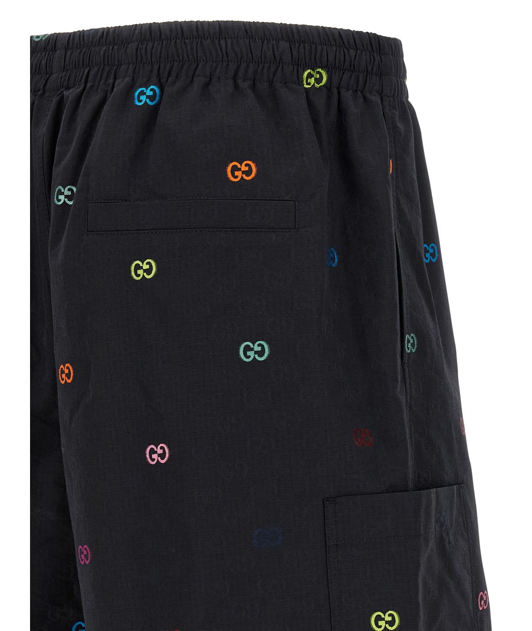 GUCCI Черные хлопковые шорты, фото 4