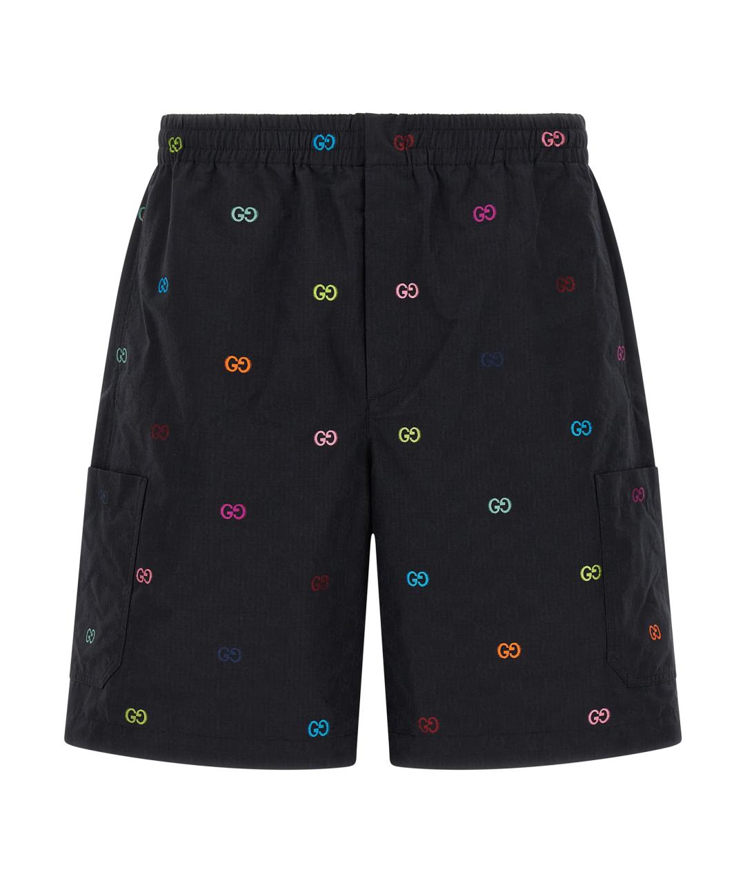 GUCCI Черные хлопковые шорты, фото 1