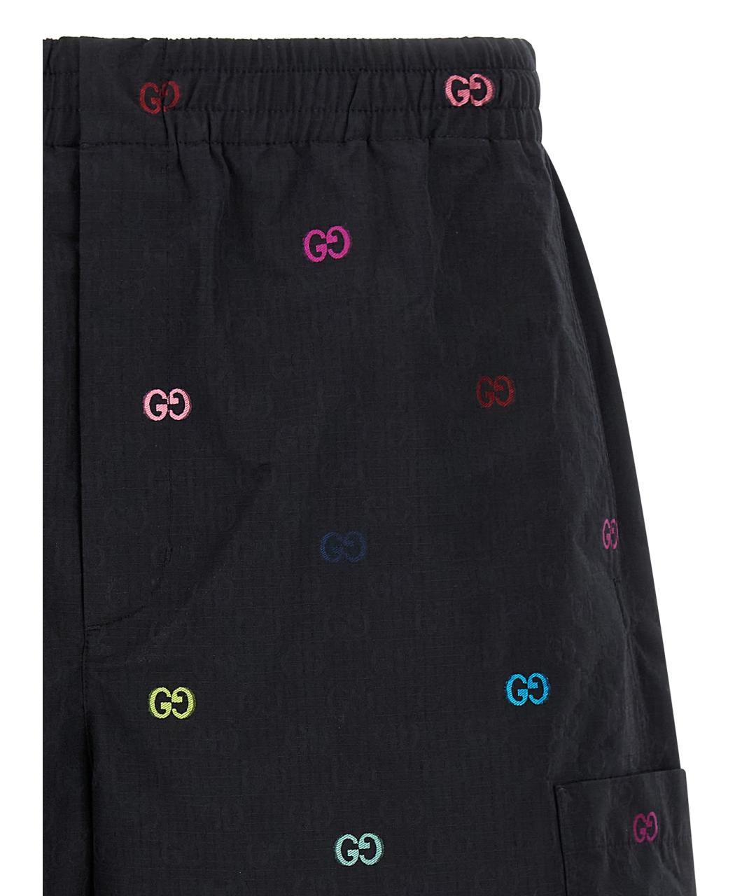 GUCCI Черные хлопковые шорты, фото 3
