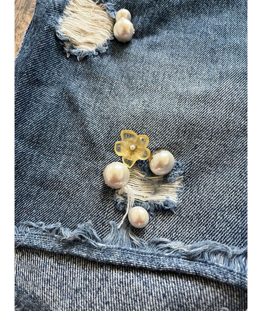 ERMANNO SCERVINO Синие деним шорты, фото 4