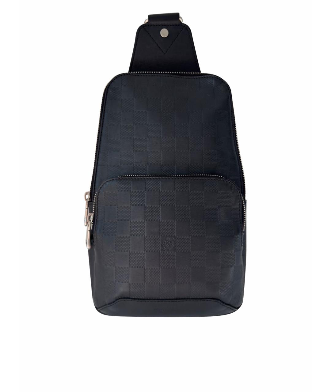 LOUIS VUITTON Черная кожаная сумка на плечо, фото 1