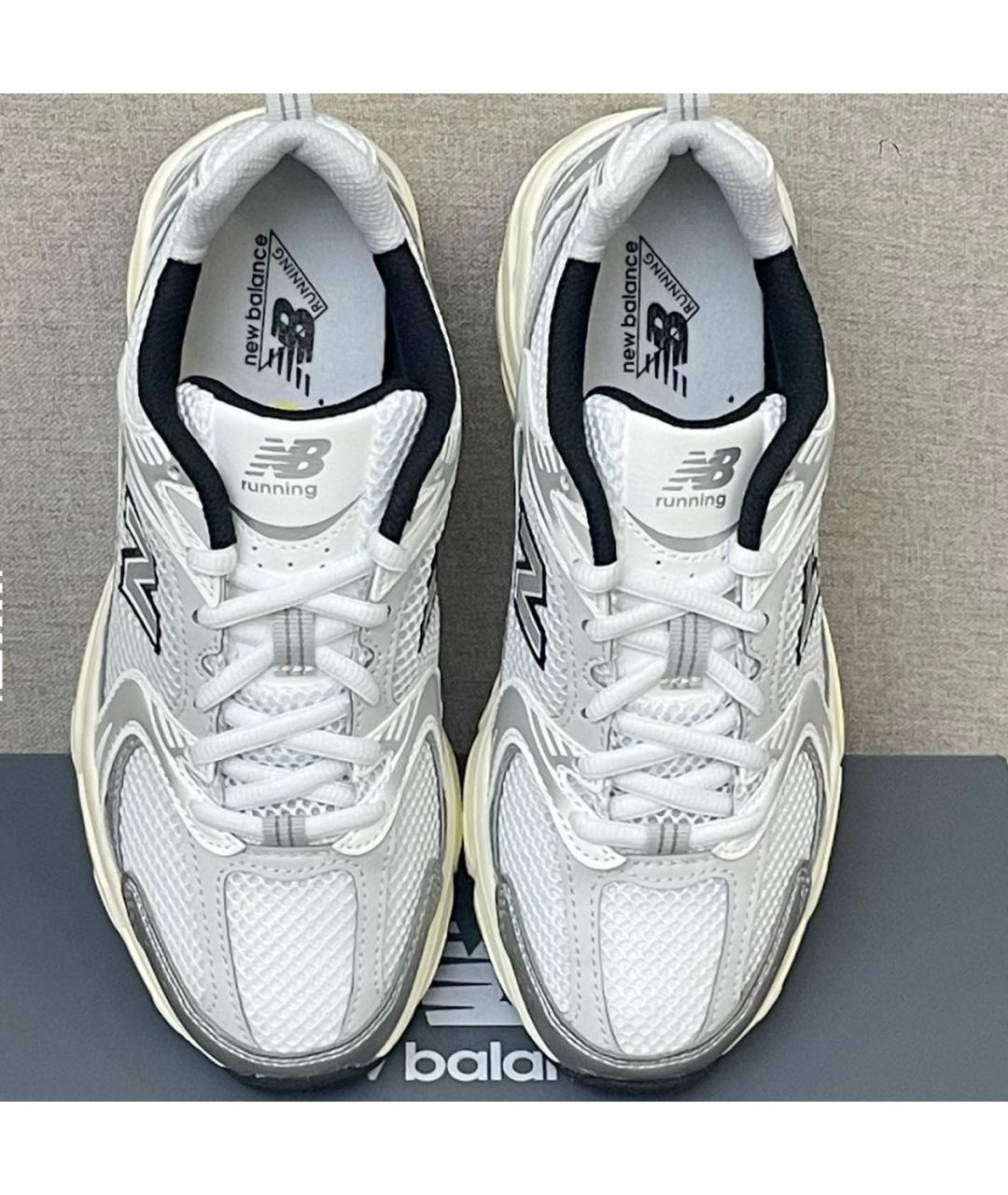 NEW BALANCE Серебряные текстильные кроссовки, фото 2
