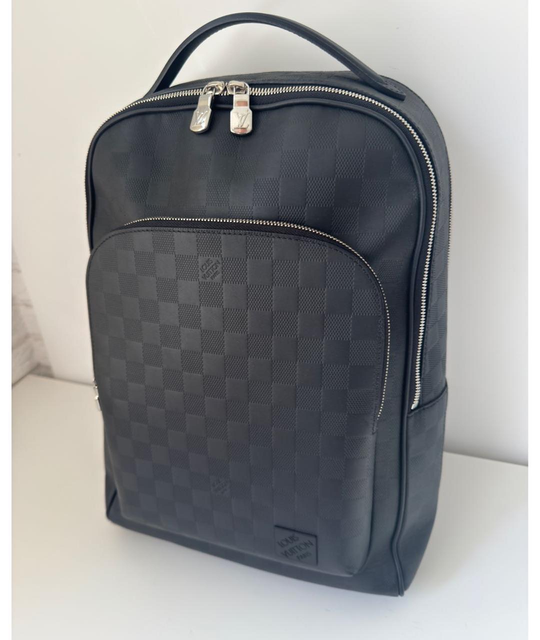 LOUIS VUITTON Черный кожаный рюкзак, фото 4