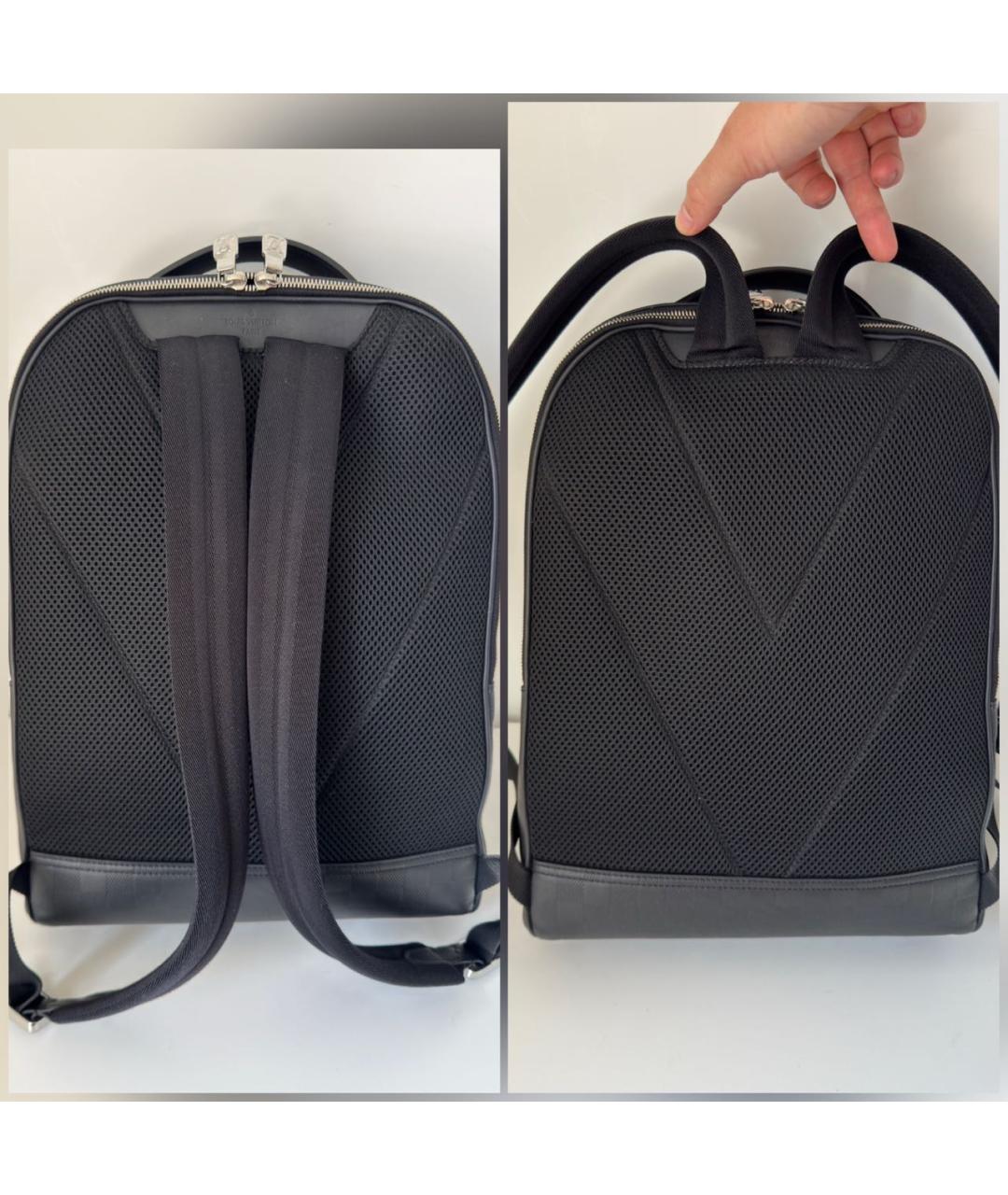 LOUIS VUITTON Черный кожаный рюкзак, фото 6
