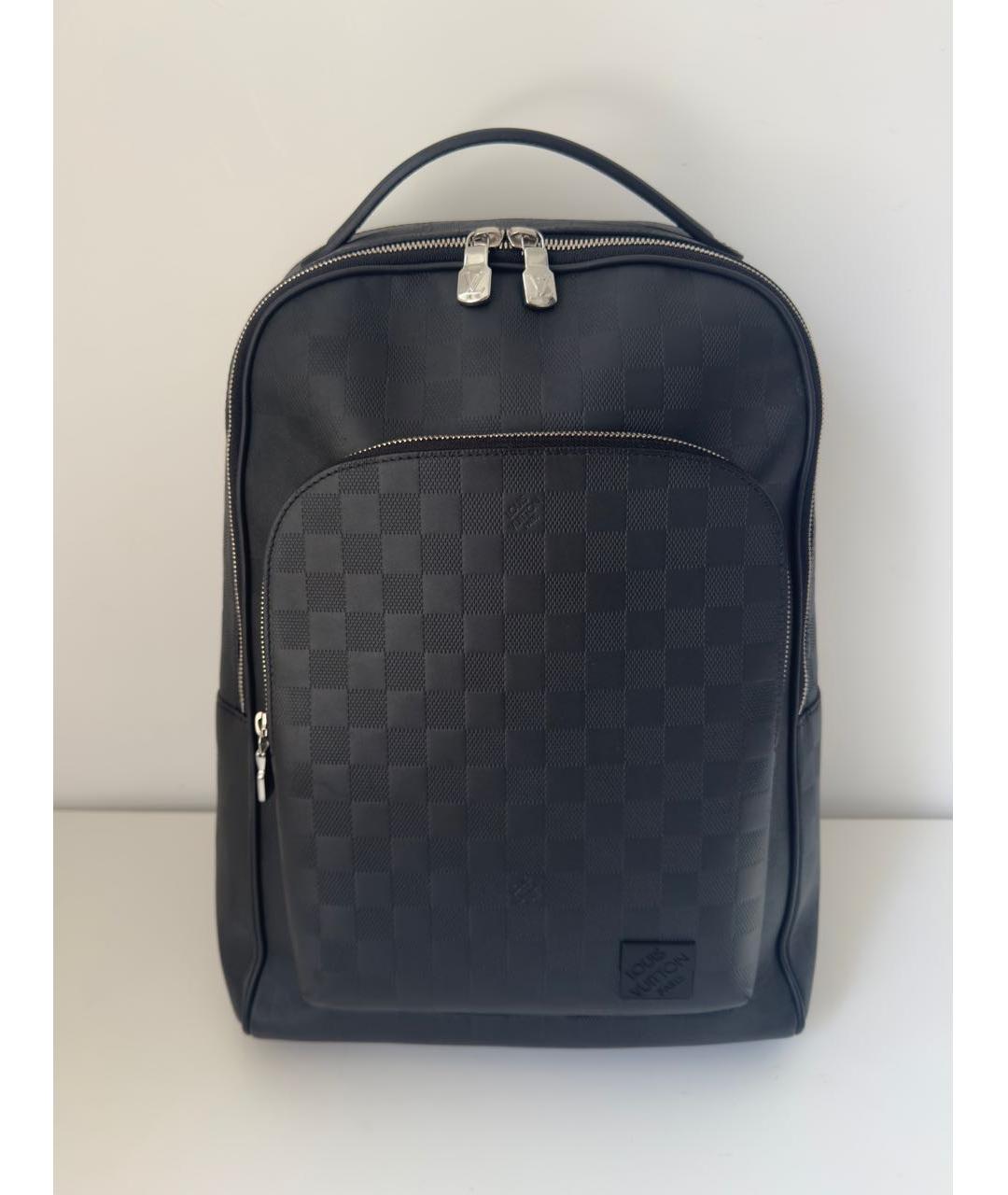 LOUIS VUITTON Черный кожаный рюкзак, фото 9