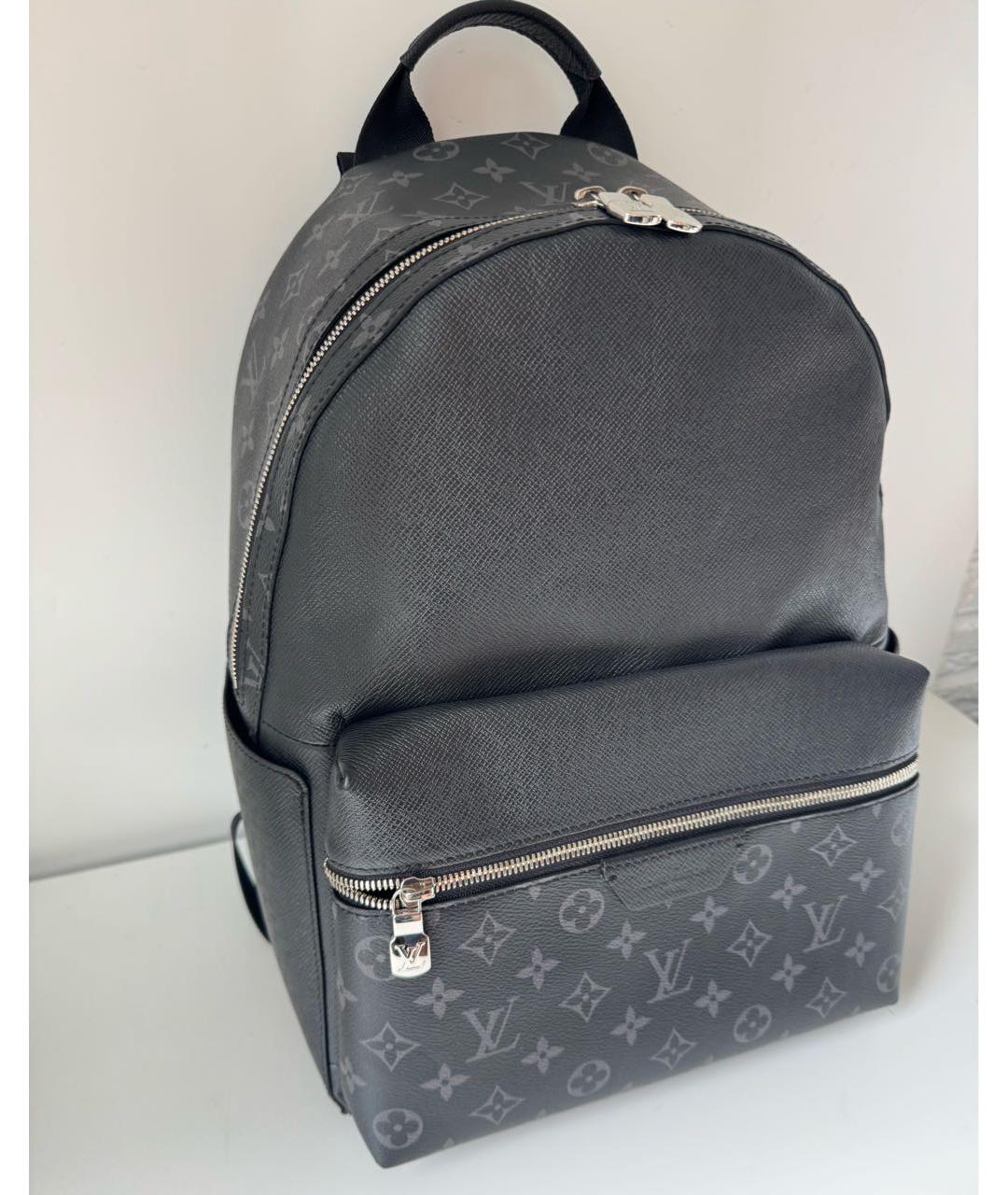 LOUIS VUITTON Черный кожаный рюкзак, фото 3