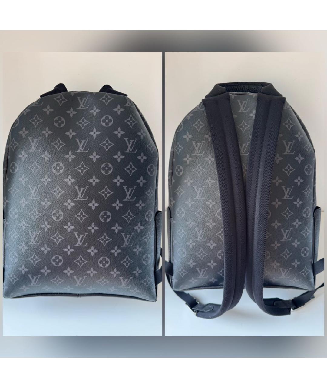 LOUIS VUITTON Черный кожаный рюкзак, фото 4