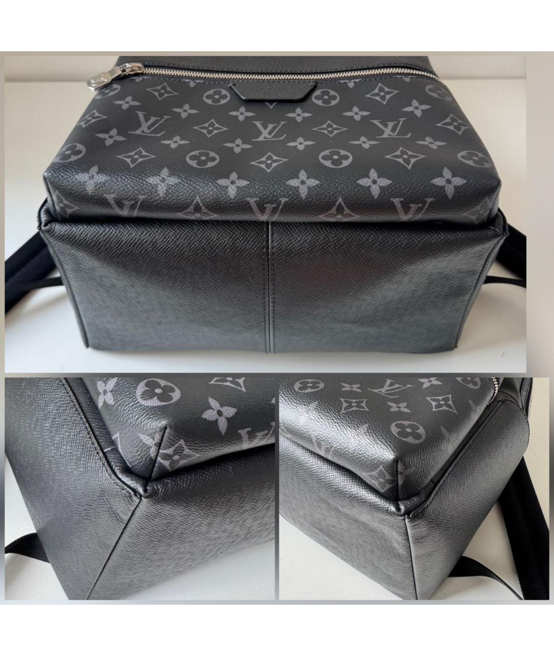 LOUIS VUITTON Черный кожаный рюкзак, фото 8