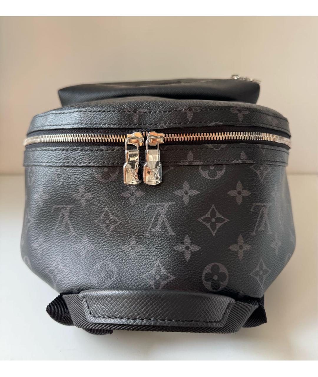 LOUIS VUITTON Черный кожаный рюкзак, фото 5