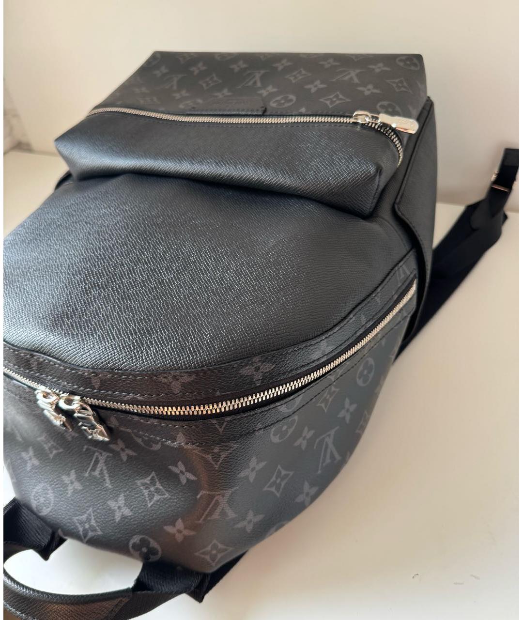 LOUIS VUITTON Черный кожаный рюкзак, фото 6