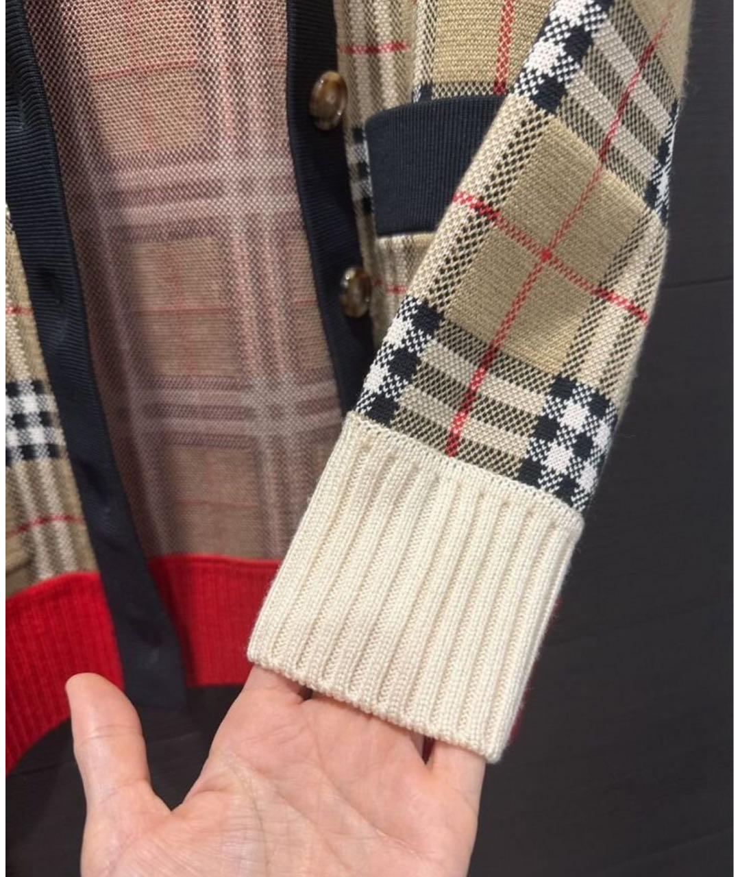 BURBERRY Коричневый полиамидовый кардиган, фото 4