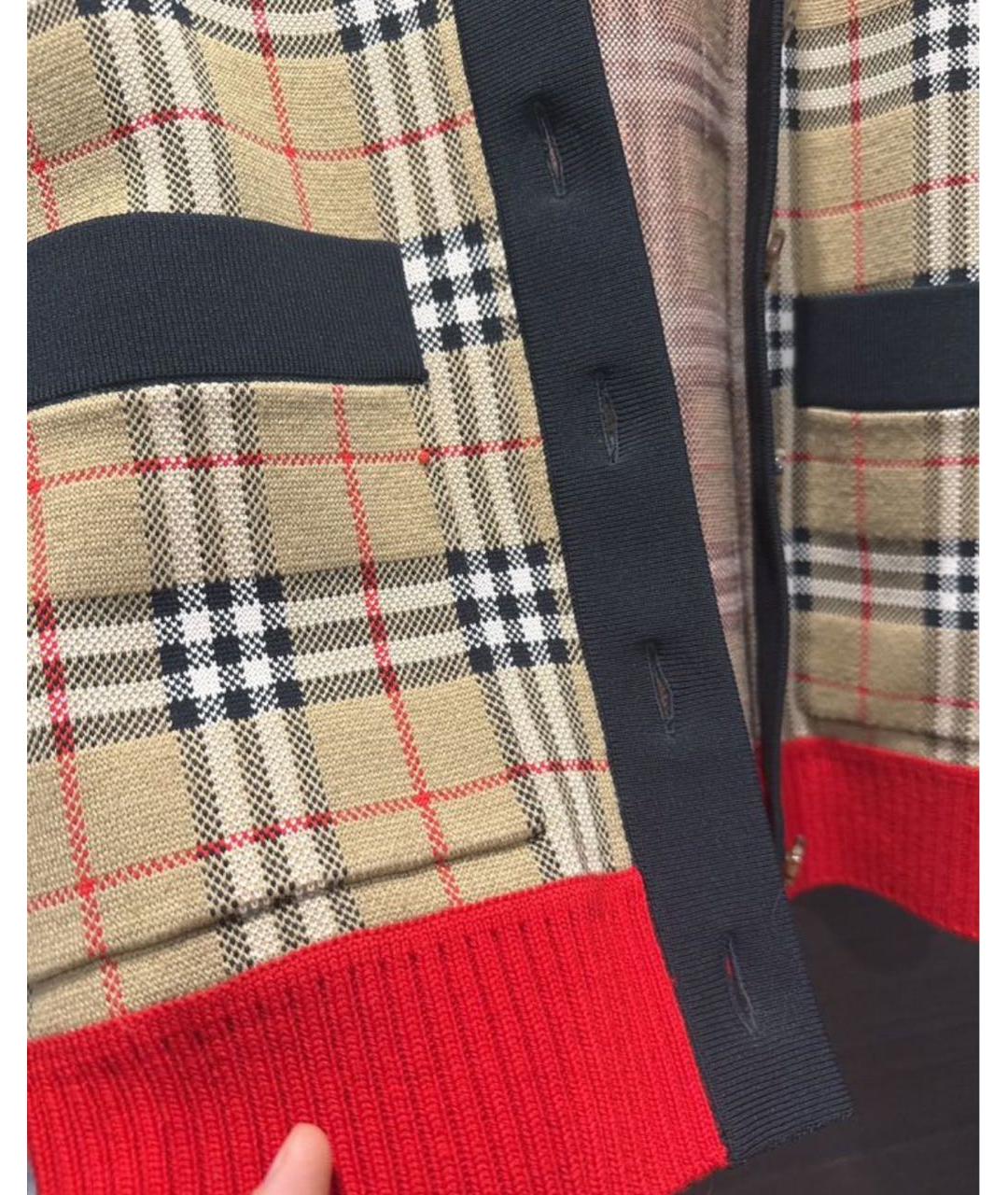 BURBERRY Коричневый полиамидовый кардиган, фото 2