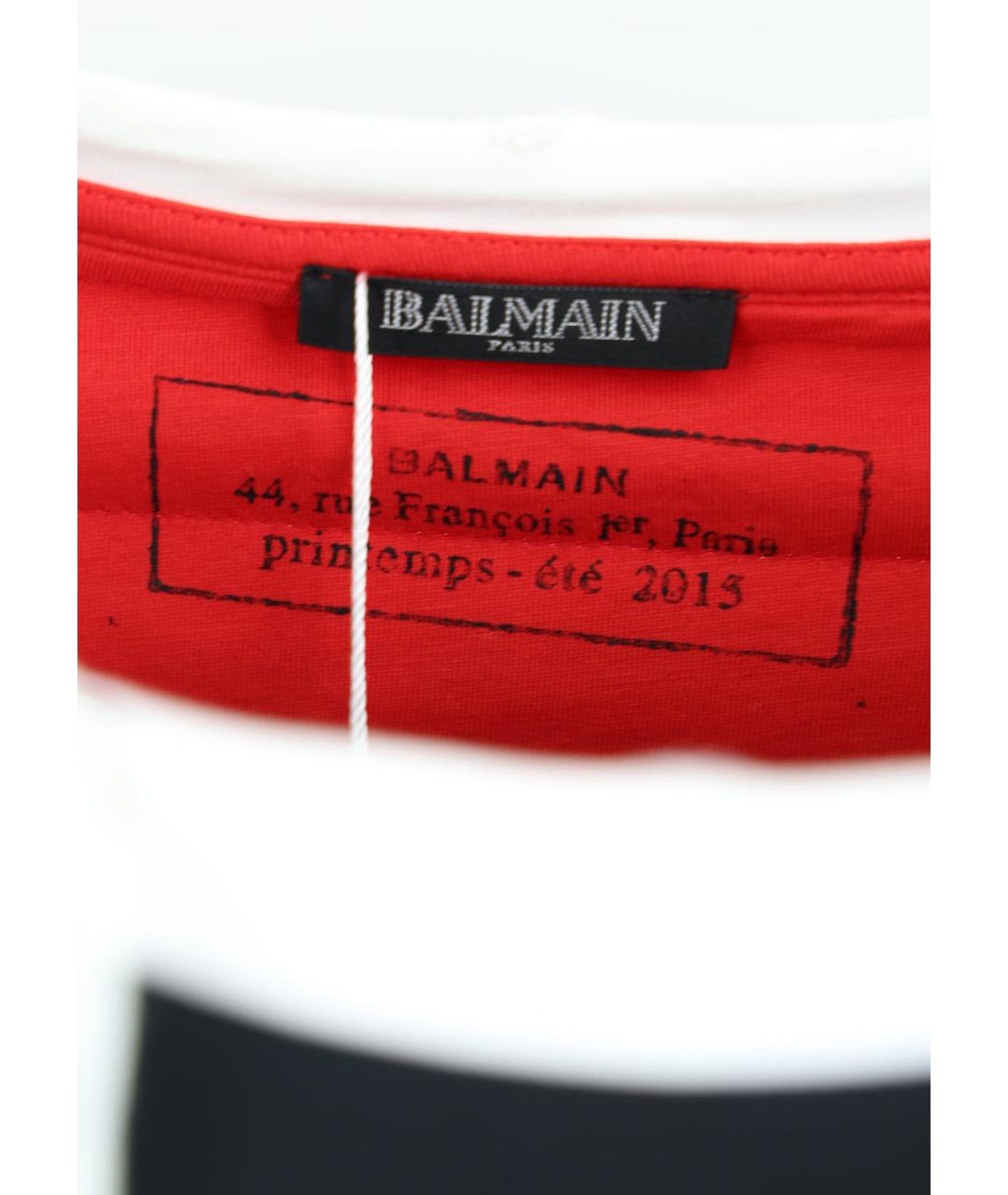 BALMAIN Черная хлопковая футболка, фото 4