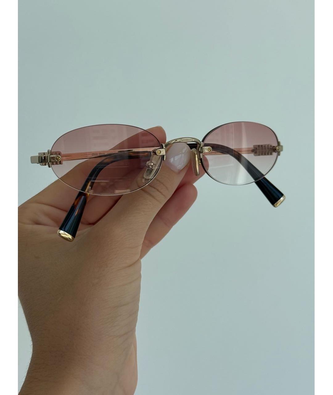 MIU MIU Металлические солнцезащитные очки, фото 3