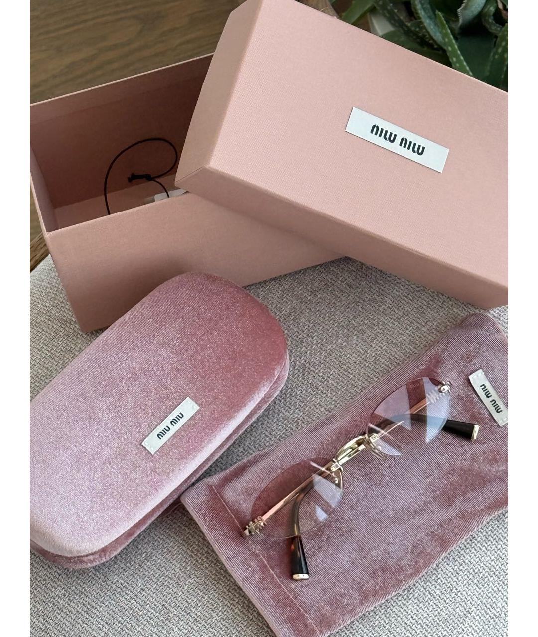 MIU MIU Металлические солнцезащитные очки, фото 5