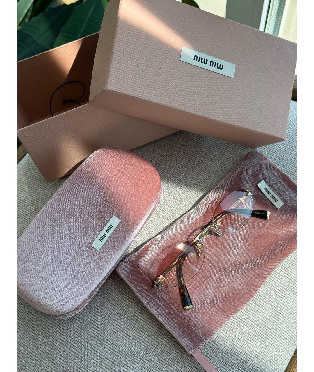 MIU MIU Металлические солнцезащитные очки, фото 2