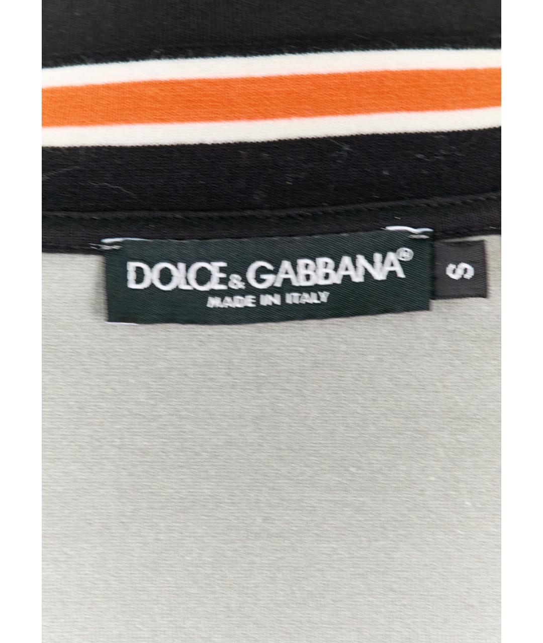 DOLCE&GABBANA Серая хлопковая футболка, фото 5