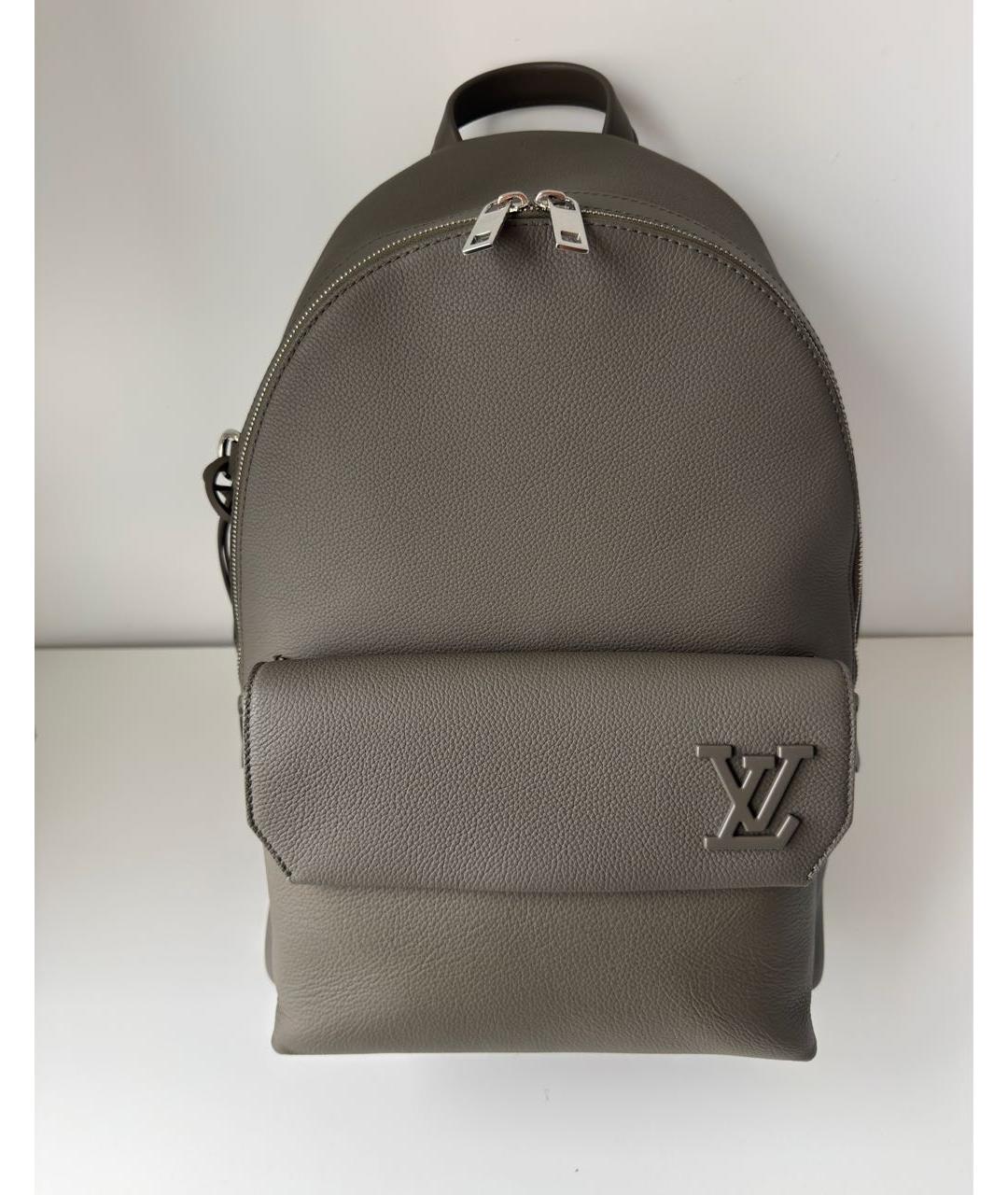 LOUIS VUITTON Хаки кожаный рюкзак, фото 9
