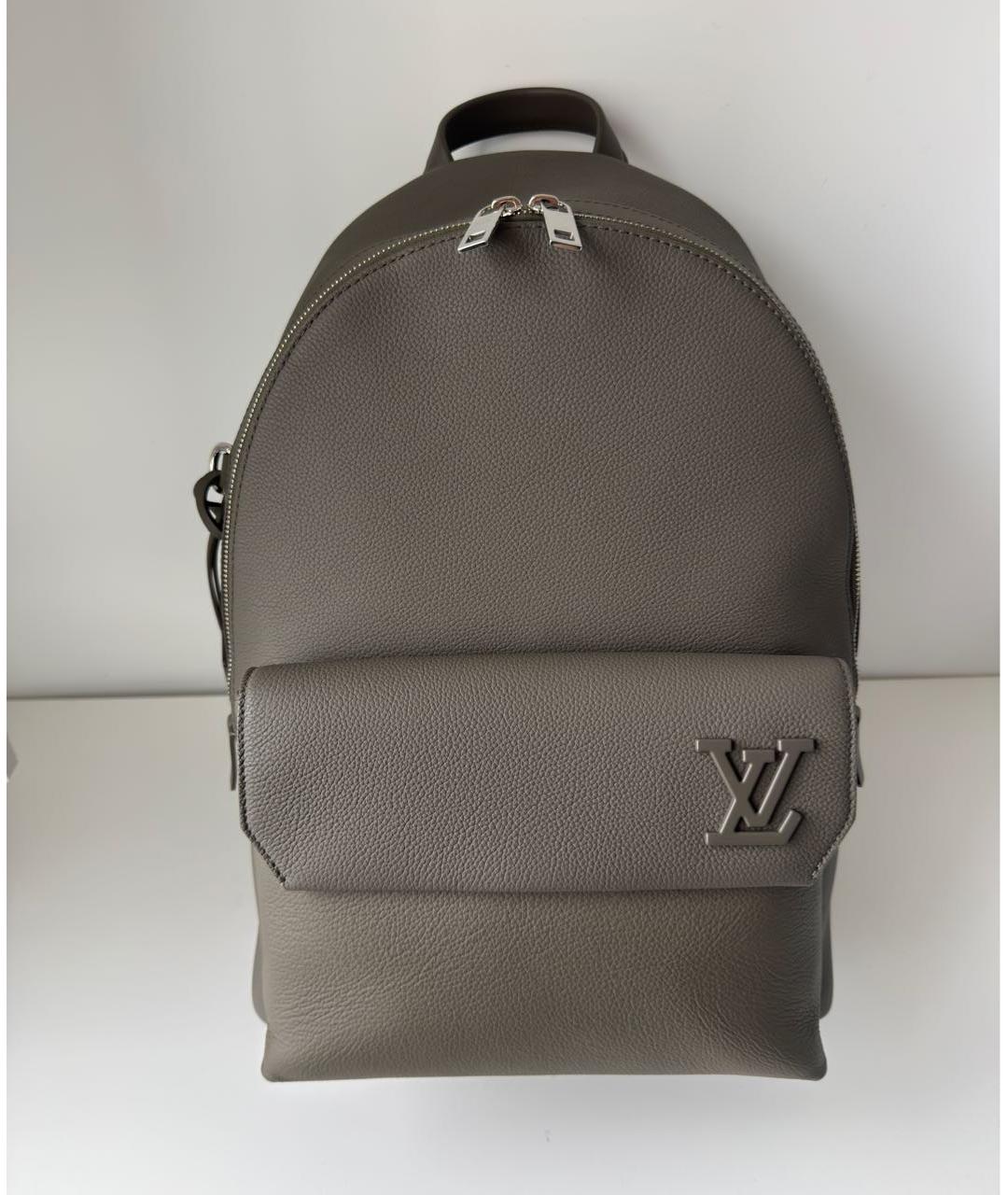 LOUIS VUITTON Хаки кожаный рюкзак, фото 2