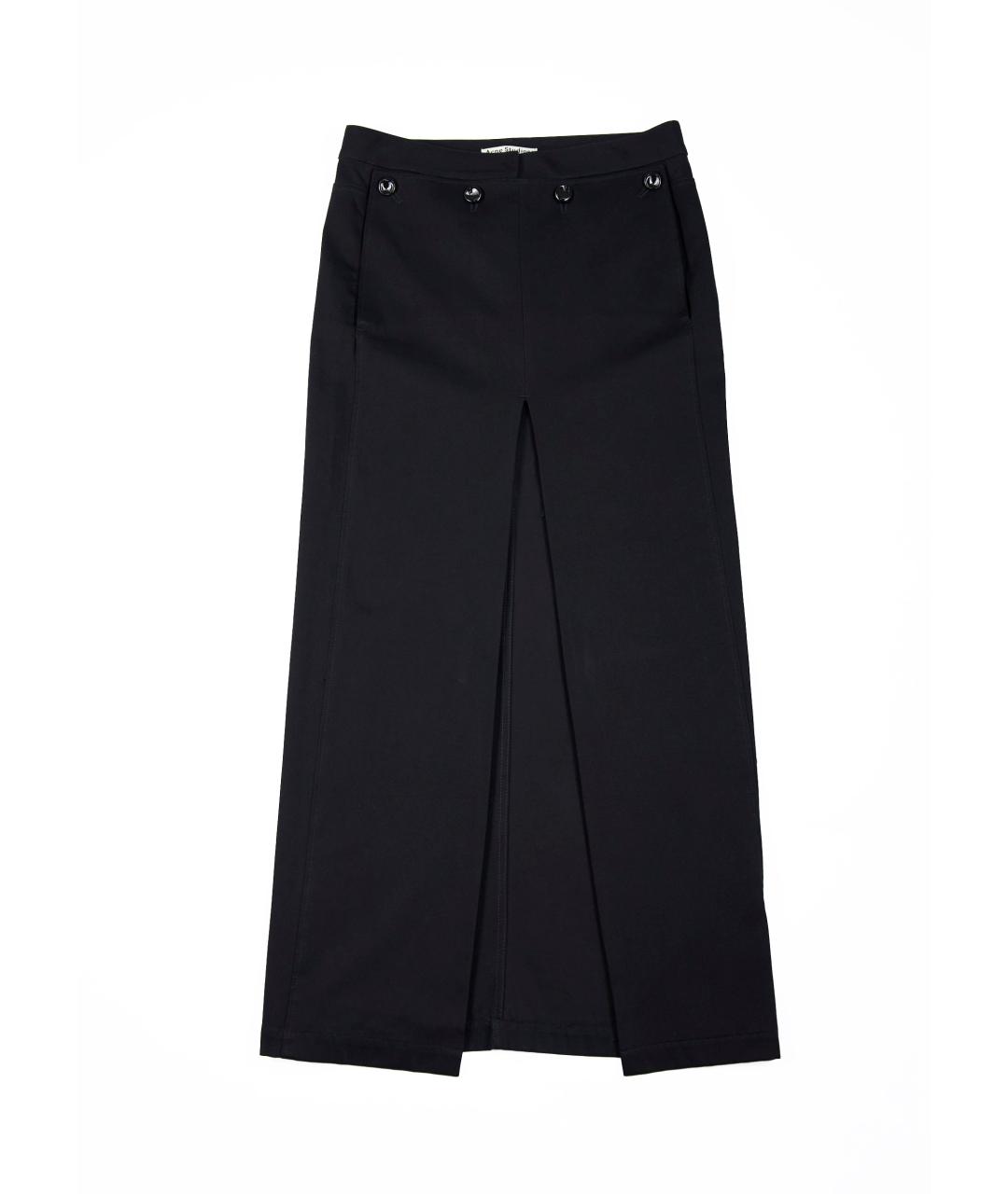 ACNE STUDIOS Черная хлопковая юбка макси, фото 2