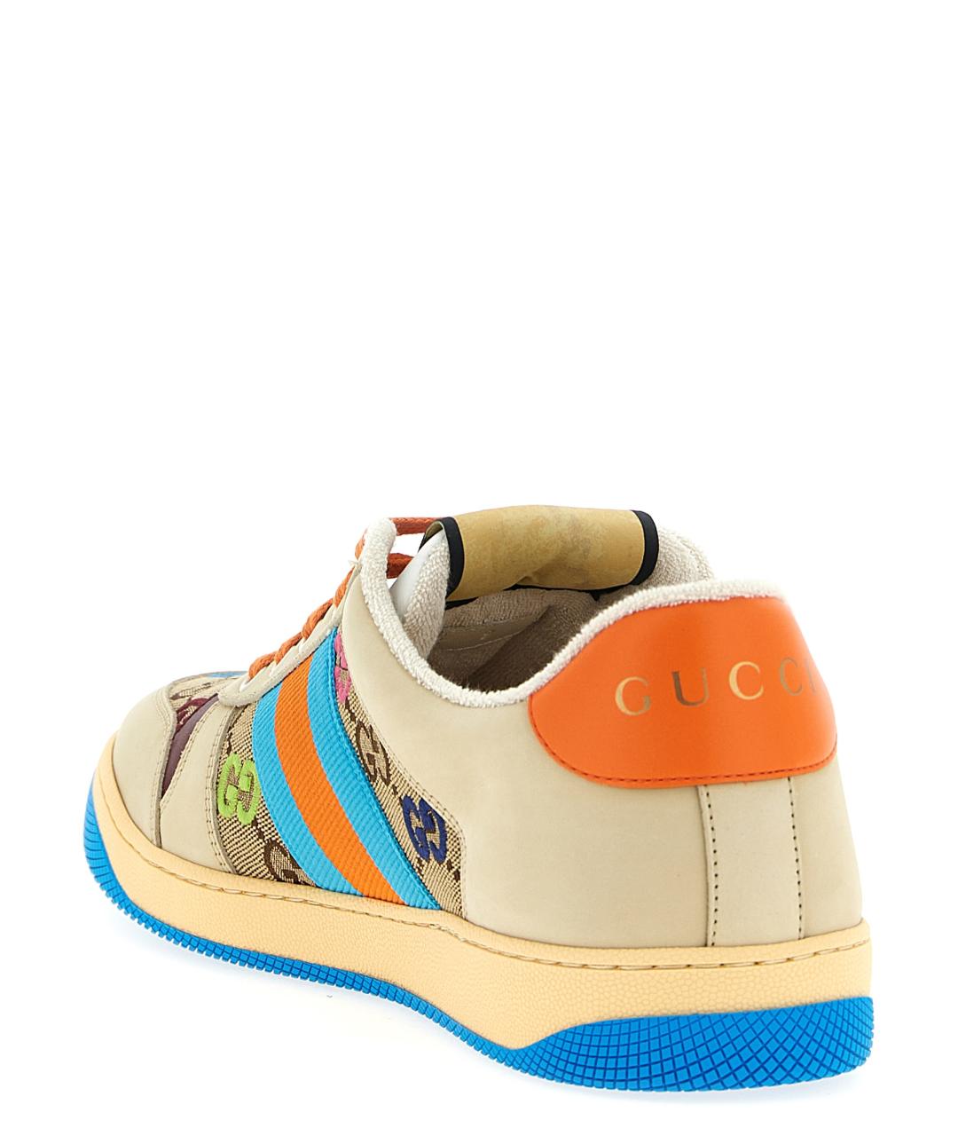 GUCCI Мульти текстильные низкие кроссовки / кеды, фото 3
