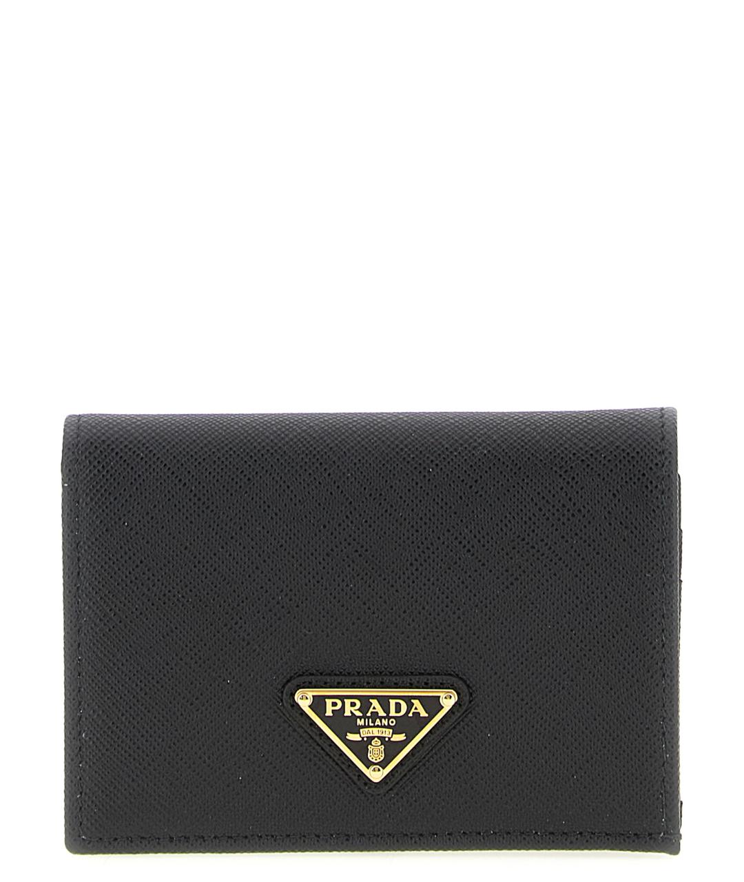 PRADA Черный кожаный кошелек, фото 1