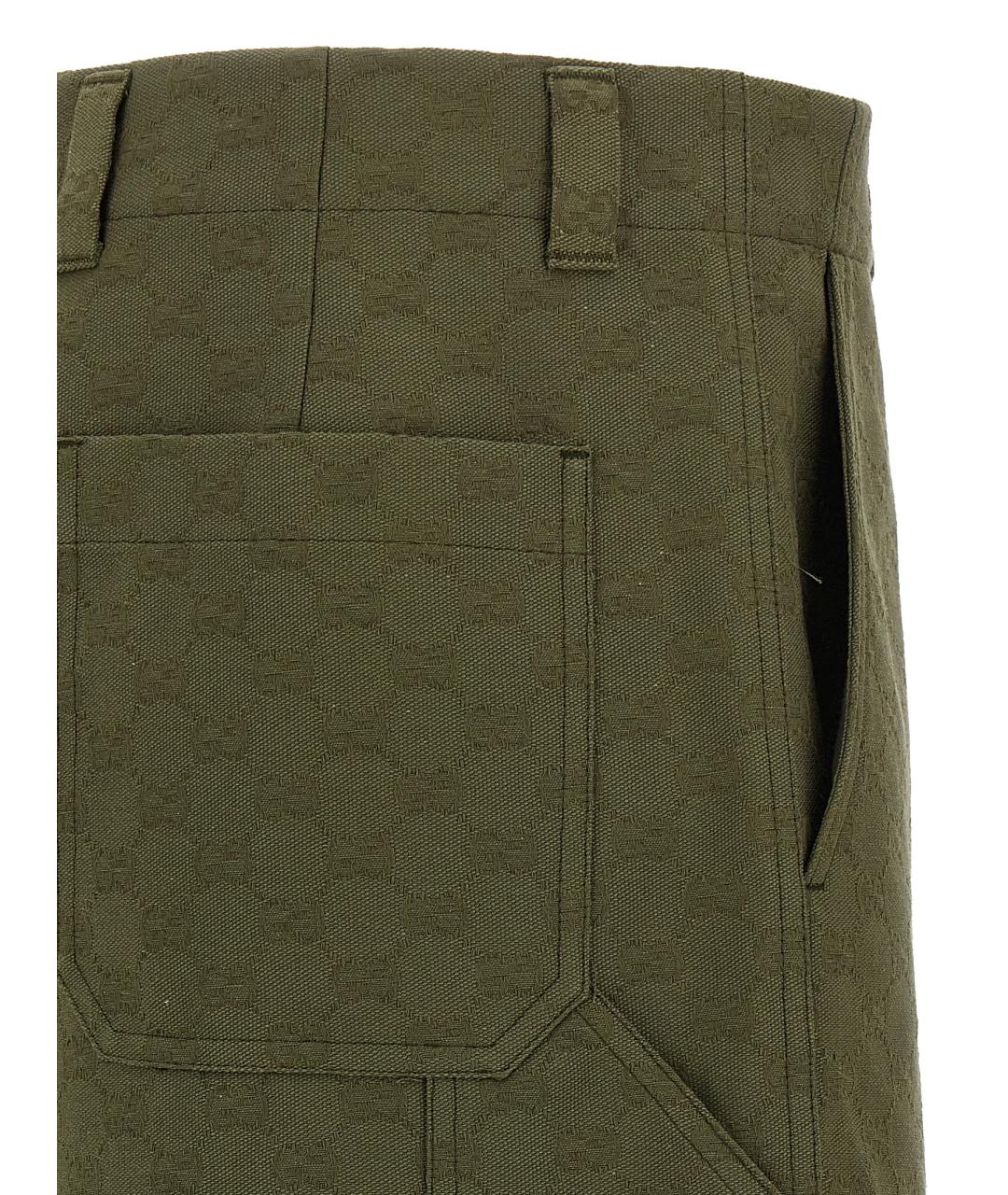 GUCCI Зеленые хлопковые шорты, фото 4