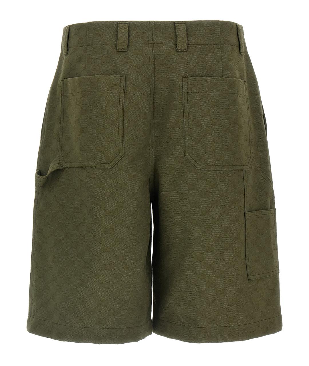 GUCCI Зеленые хлопковые шорты, фото 2