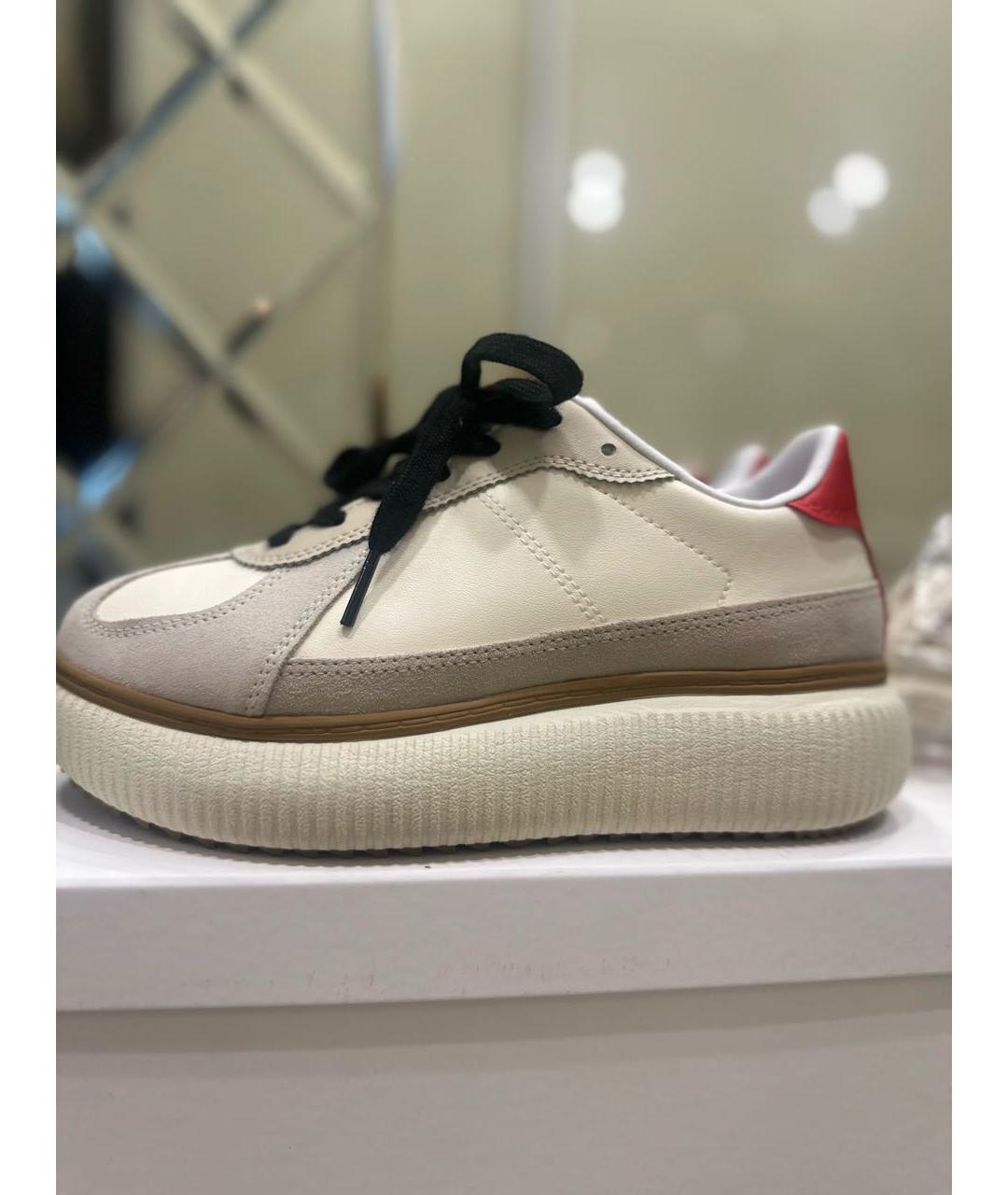 ONITSUKA TIGER Бежевые кожаные кроссовки, фото 8