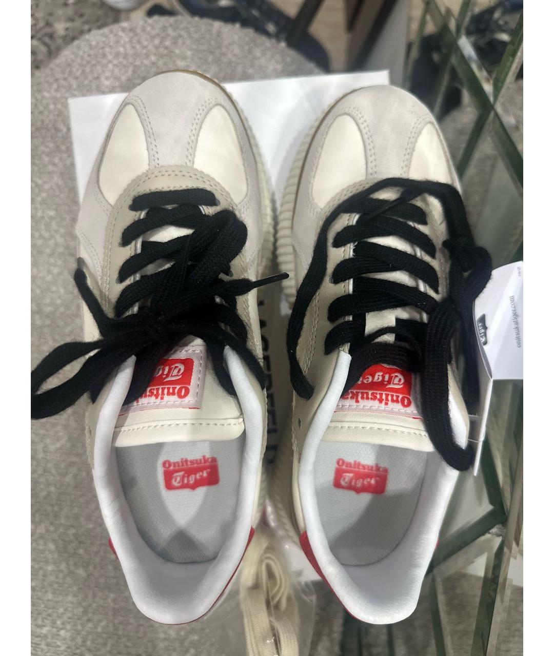 ONITSUKA TIGER Бежевые кожаные кроссовки, фото 3