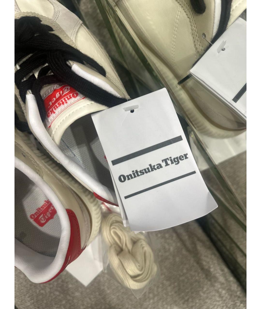 ONITSUKA TIGER Бежевые кожаные кроссовки, фото 6