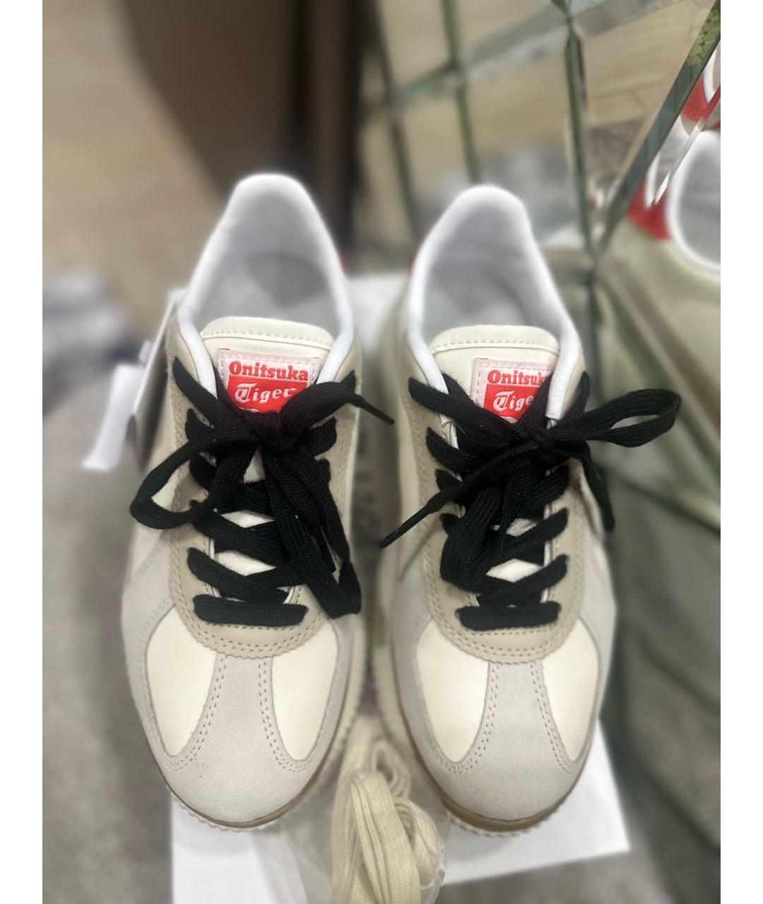ONITSUKA TIGER Бежевые кожаные кроссовки, фото 2