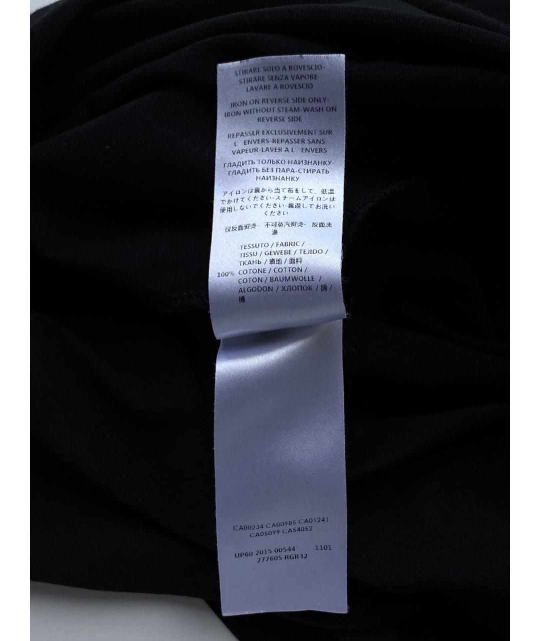 MCQ ALEXANDER MCQUEEN Черная хлопковая футболка, фото 6