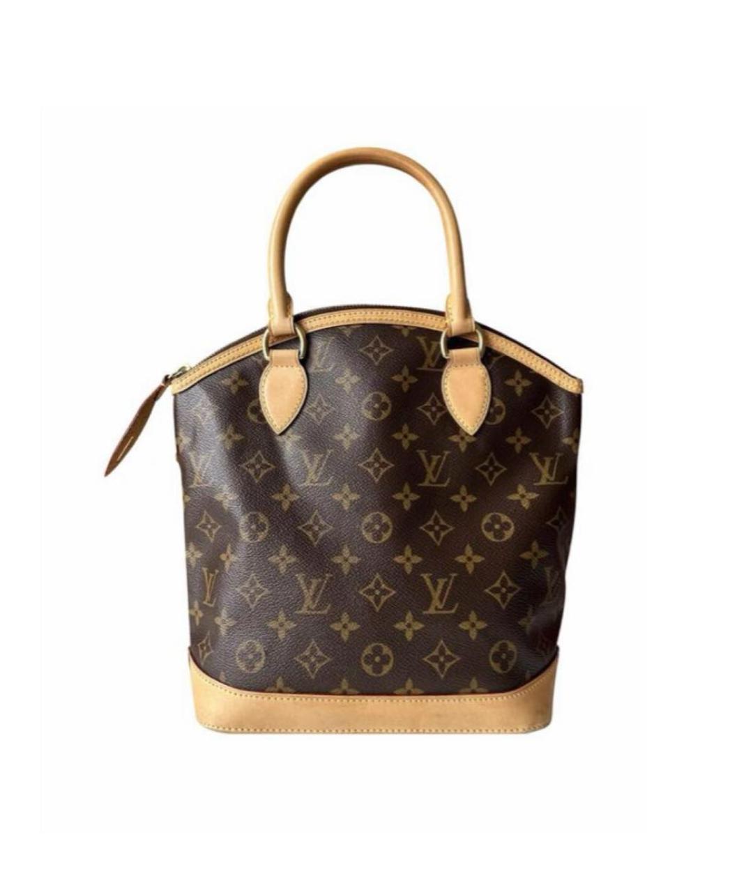 LOUIS VUITTON Коричневая кожаная сумка с короткими ручками, фото 9