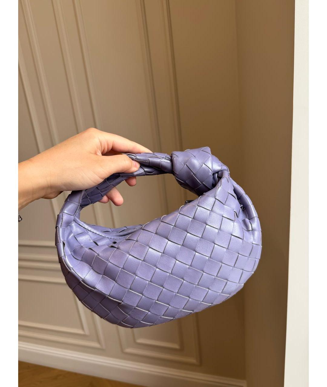 BOTTEGA VENETA Фиолетовая кожаная сумка с короткими ручками, фото 3