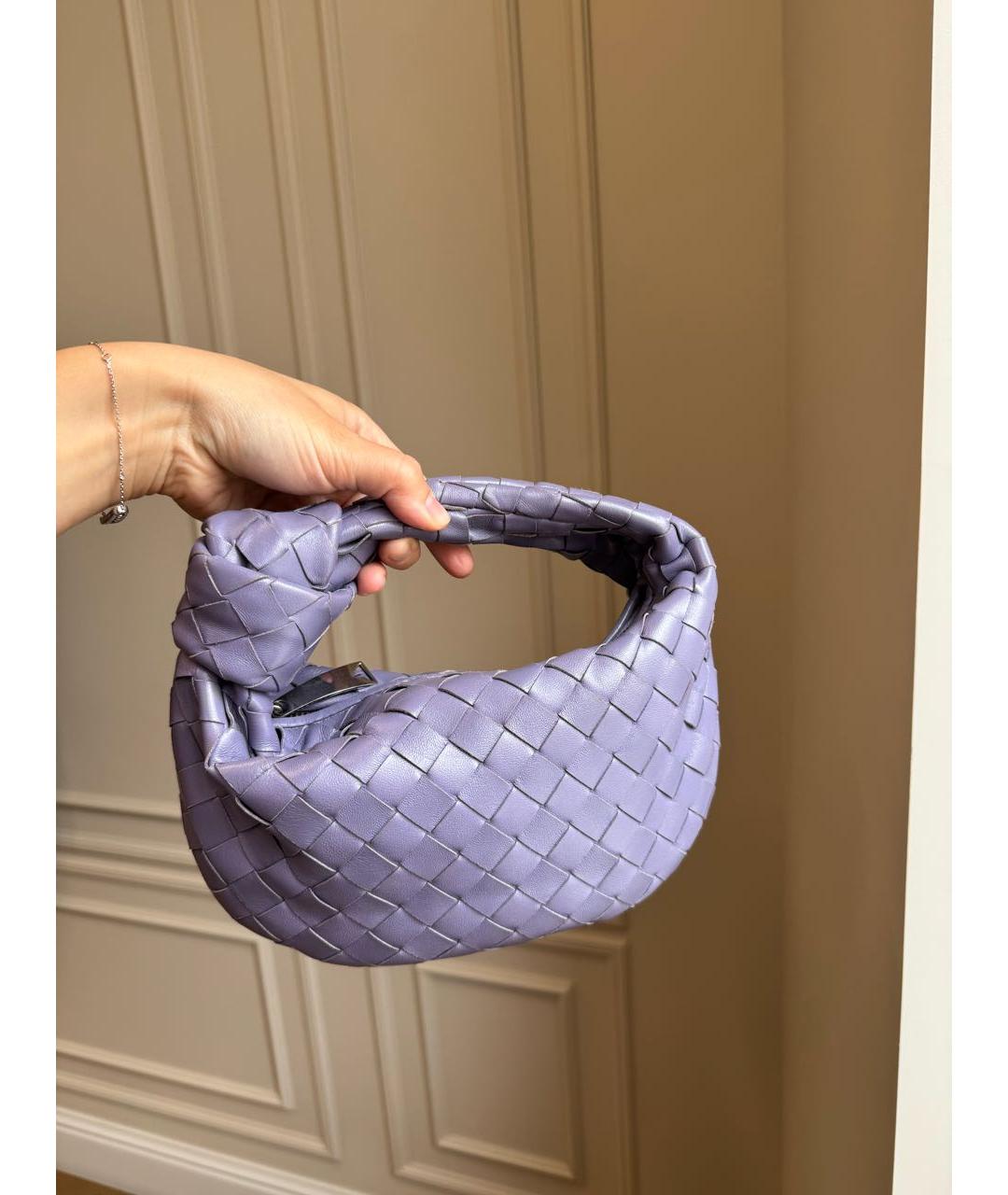 BOTTEGA VENETA Фиолетовая кожаная сумка с короткими ручками, фото 2