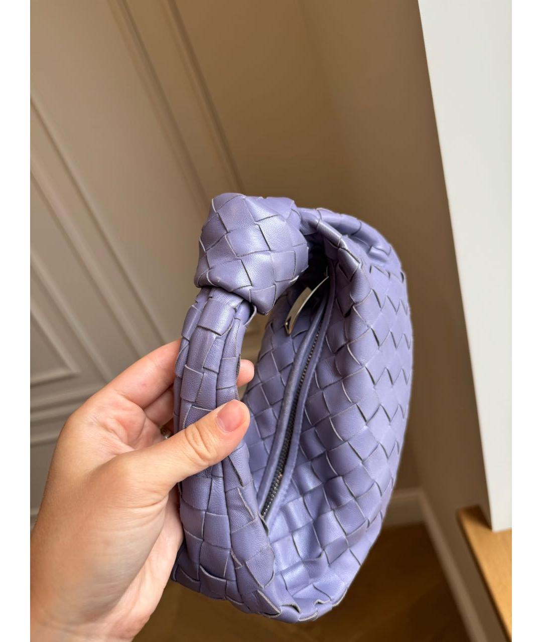 BOTTEGA VENETA Фиолетовая кожаная сумка с короткими ручками, фото 5