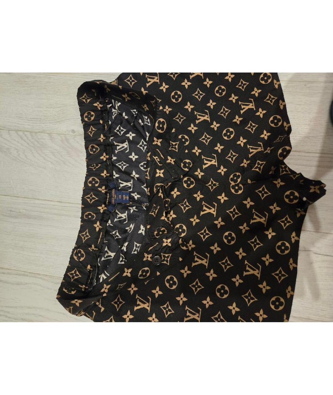 LOUIS VUITTON Коричневый шелковый костюм с брюками, фото 7
