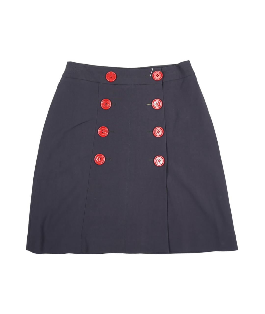 BURBERRY Черная вискозная юбка мини, фото 1