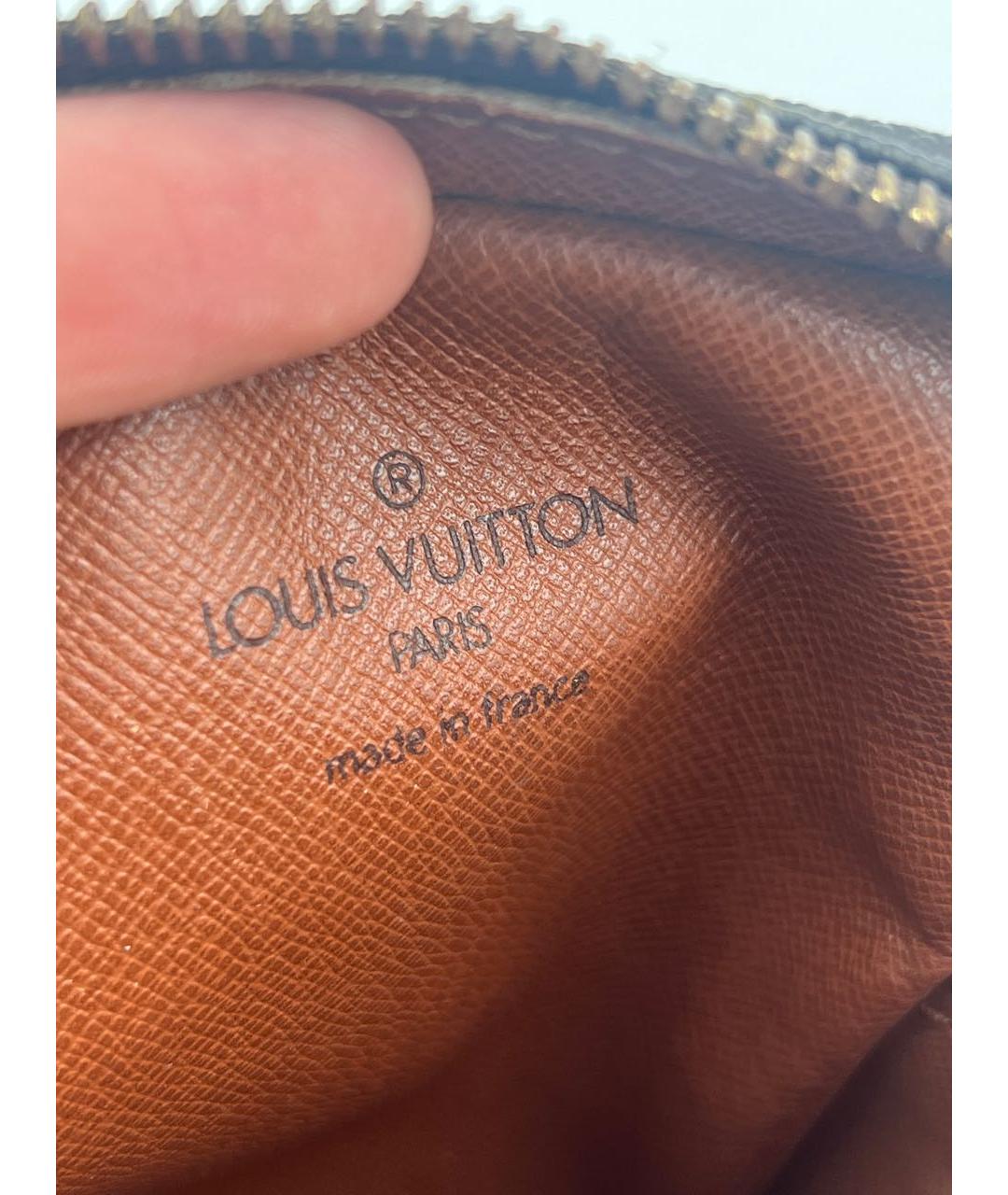 LOUIS VUITTON Коричневая кожаная сумка через плечо, фото 6