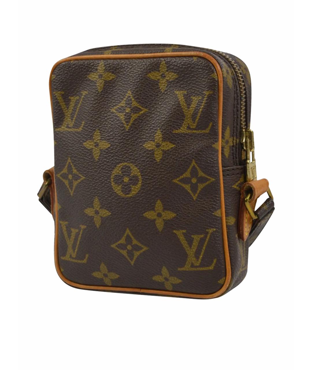 LOUIS VUITTON Коричневая кожаная сумка через плечо, фото 1