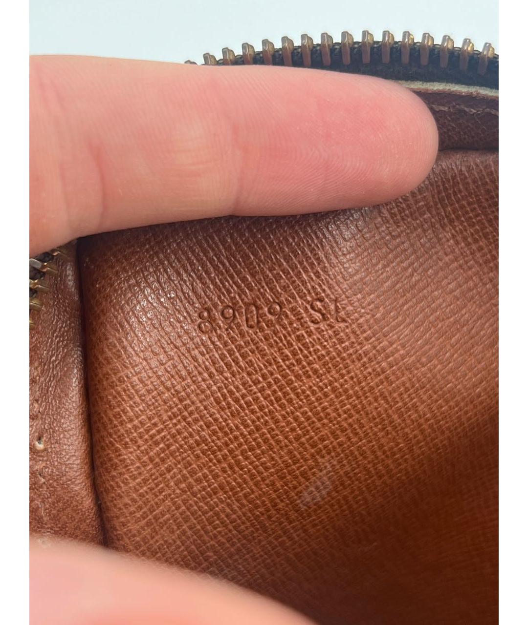 LOUIS VUITTON Коричневая кожаная сумка через плечо, фото 7