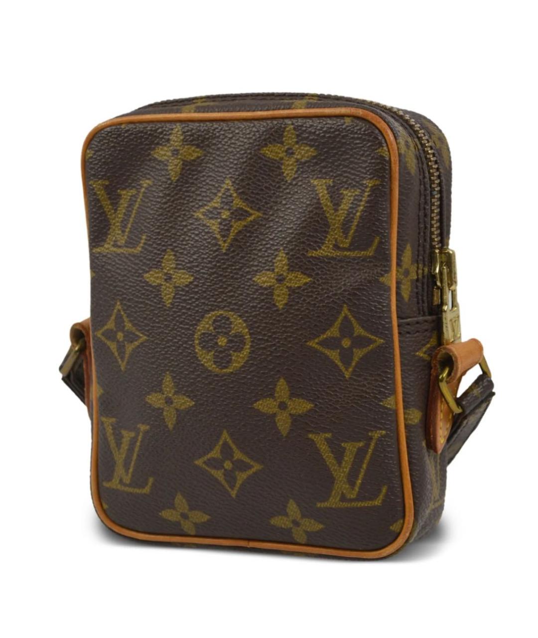 LOUIS VUITTON Коричневая кожаная сумка через плечо, фото 9