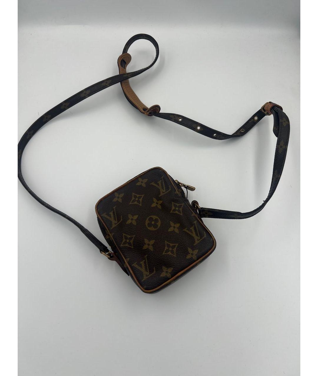LOUIS VUITTON Коричневая кожаная сумка через плечо, фото 2