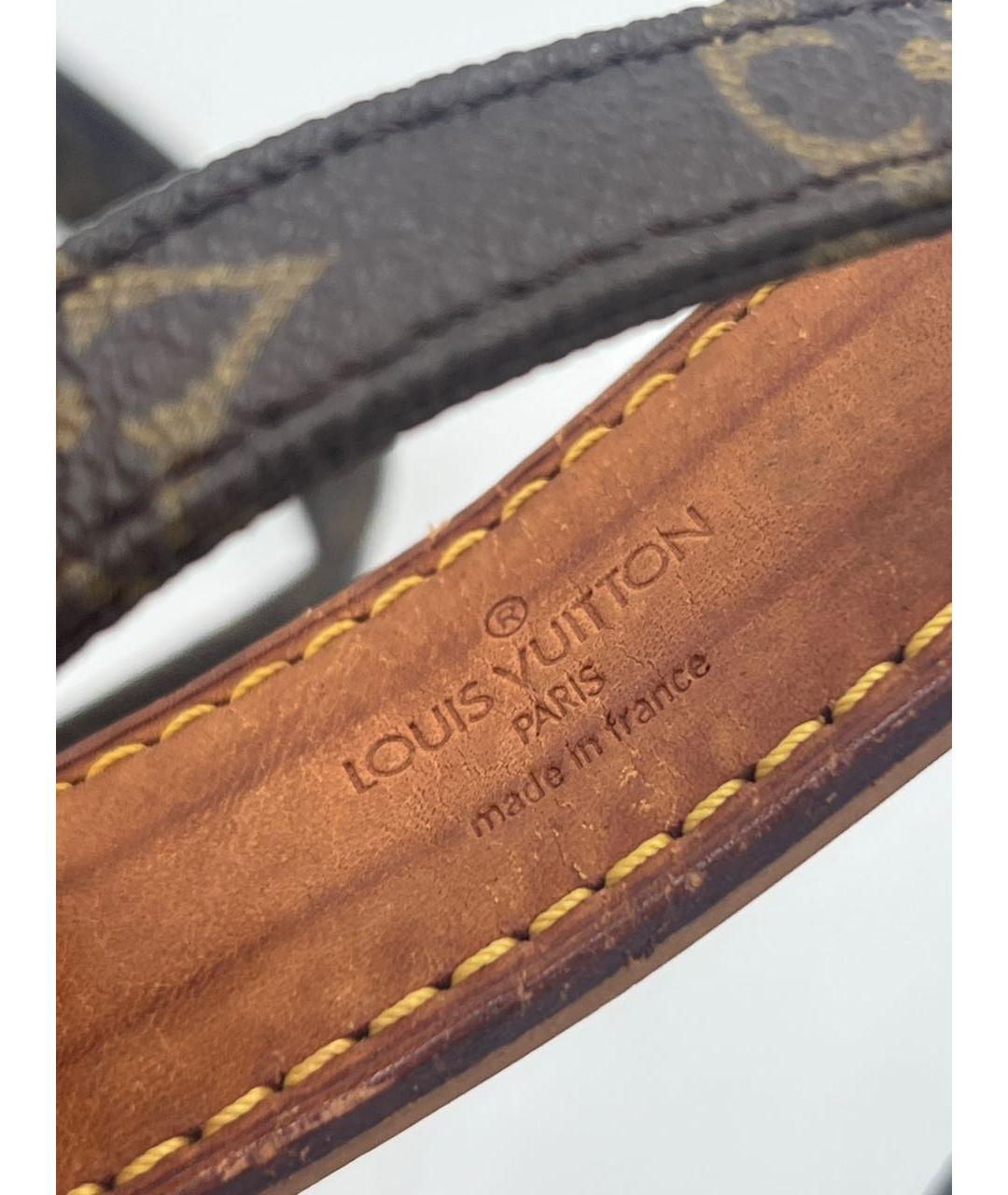 LOUIS VUITTON Коричневая кожаная сумка через плечо, фото 5