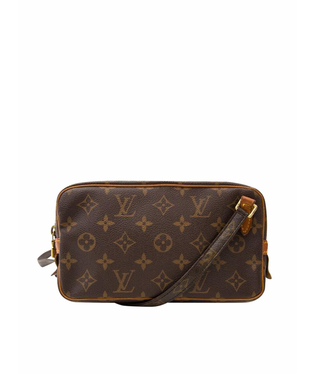 LOUIS VUITTON Коричневая кожаная сумка через плечо, фото 1