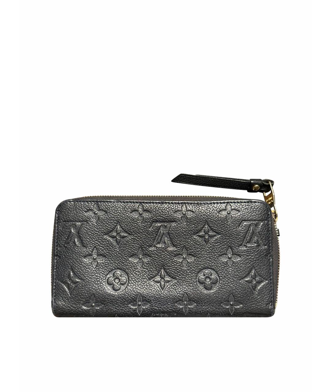 LOUIS VUITTON Черный кожаный кошелек, фото 1