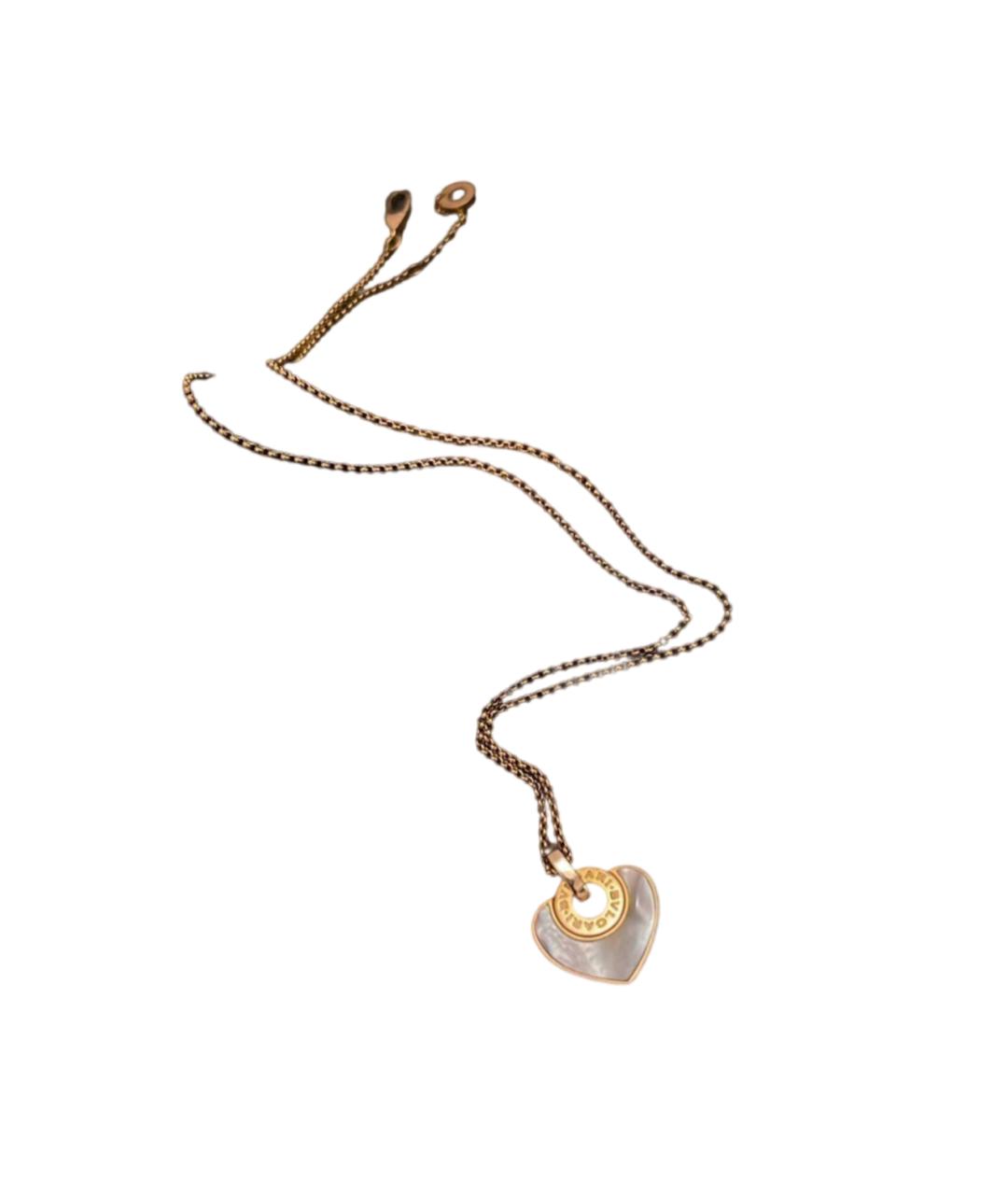 BVLGARI Белая подвеска из розового золота, фото 2