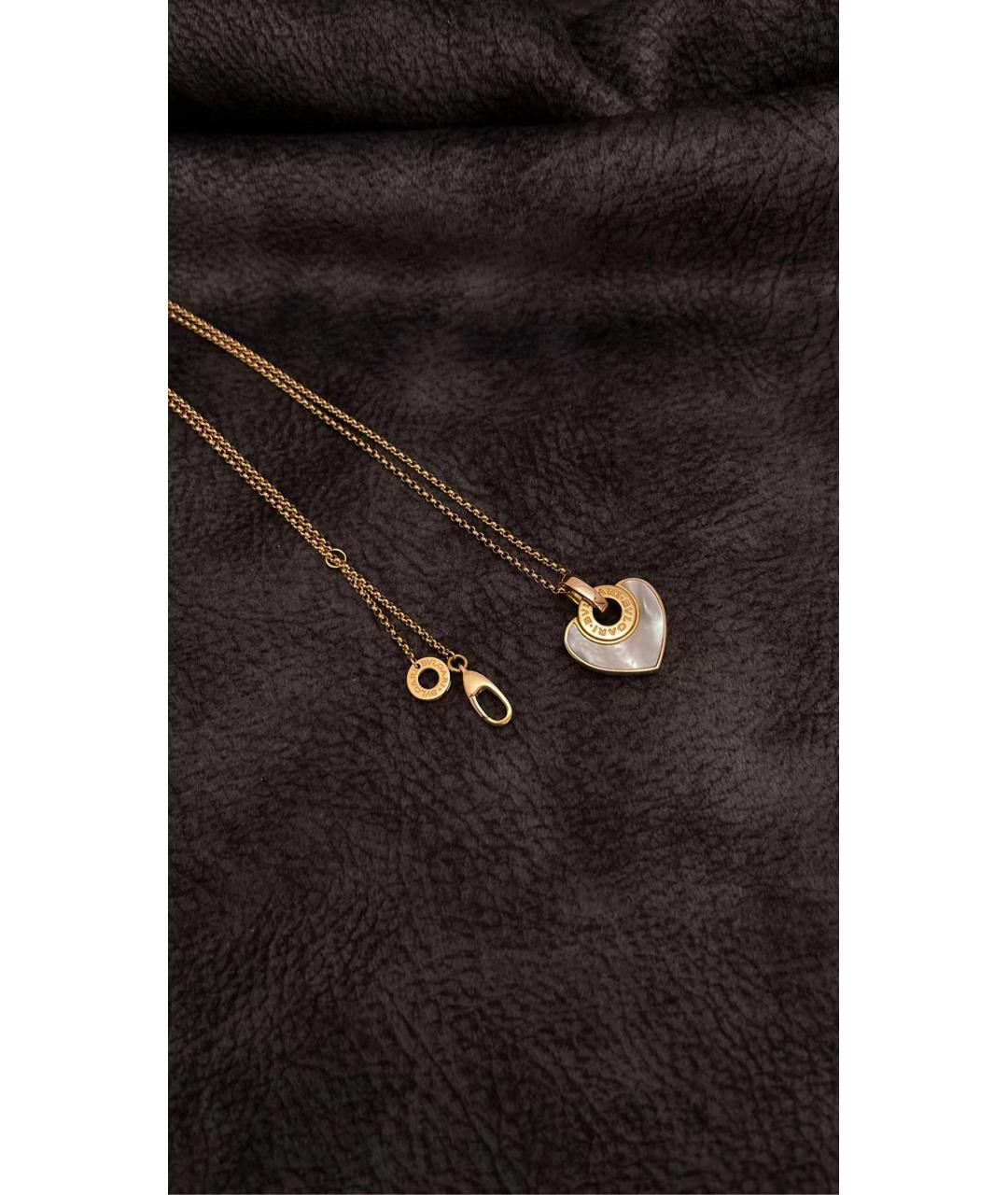 BVLGARI Белая подвеска из розового золота, фото 4