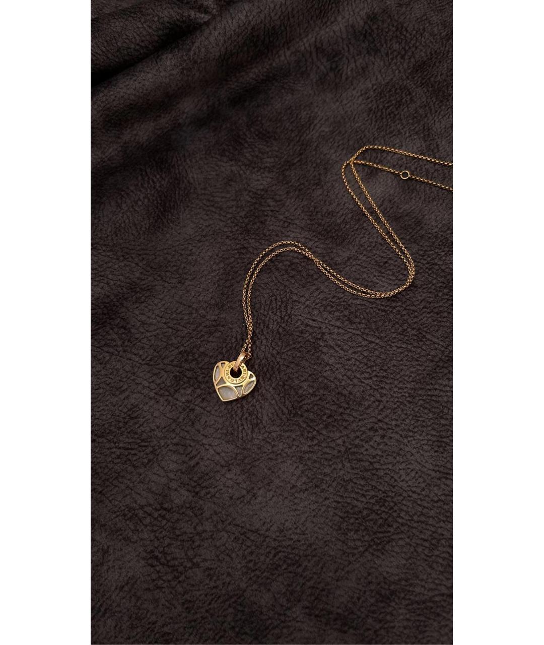 BVLGARI Белая подвеска из розового золота, фото 3